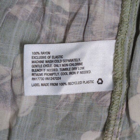 Agua Bendita x Target Multicolor Green Floral Short Sleeves Bohemian Dress M - Picture 7 of 9